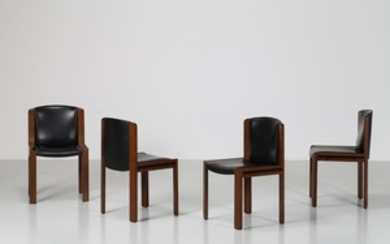 COLOMBO JOE (1930 1971) Four chairs . Walnut and …
