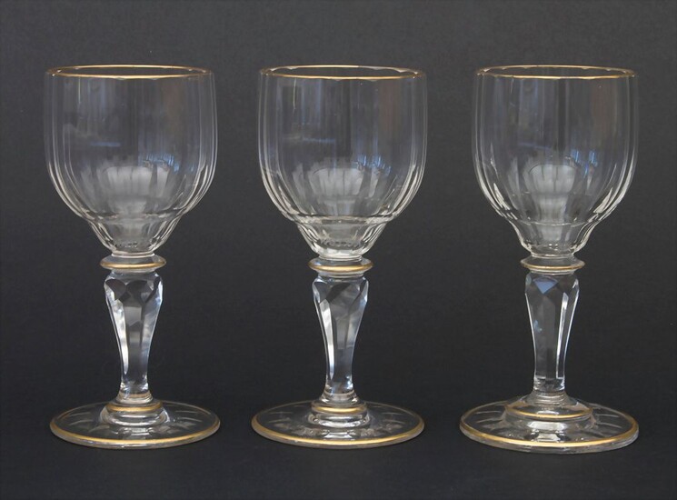3 Sherrygläser / 3 sherry glasses, J. & L. Lobmeyr,...