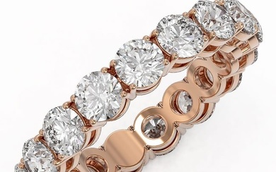 4.42 ctw Diamond Designer Eternity Ring 18K Rose Gold