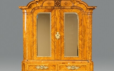 A Dresden mirrored cabinet