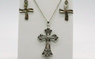 (5) Pieces Sterling- Rings & Crosses