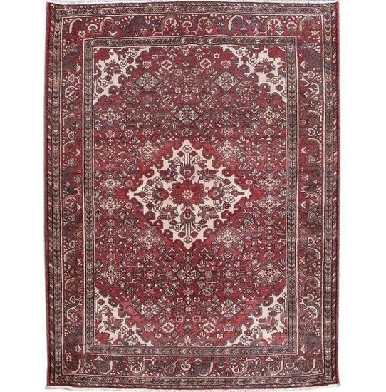 5' x 7' Red Persian Zanjan Rug 82820