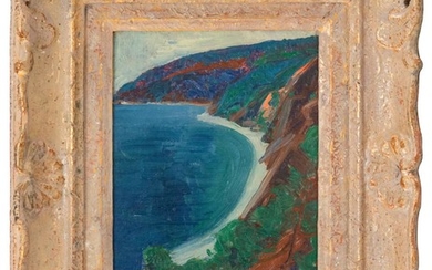 MARSDEN HARTLEY, Maine, 1877-1943, Study of Gattieres, France., Oil on board, 10.75" x 8". Framed 18.5" x 16.5".