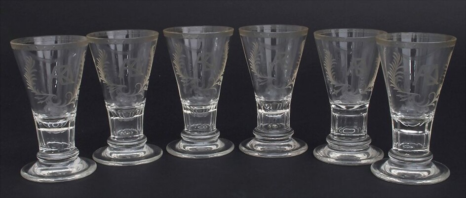 6 Kelchgläser / A set of 6 goblets, J. &...
