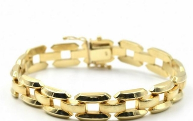 14k Yellow Gold Square Link Bracelet
