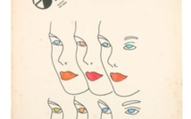 Andy Warhol (American 1928-1987), 'Female Faces', circa 1960,...