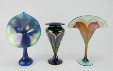 3 Art Glass vases