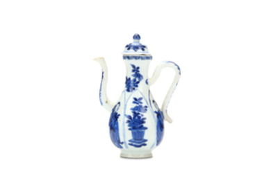A CHINESE BLUE AND WHITE ‘LADIES’ EWER AND...