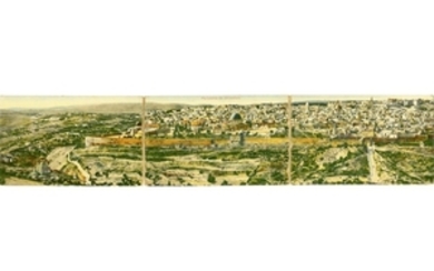 Collection of postcards - panoramic view - cities in the Land of Israel, early 20th century