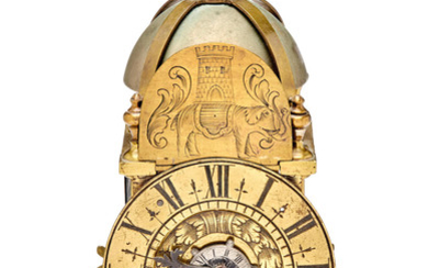 A French miniature lantern timepiece with alarm