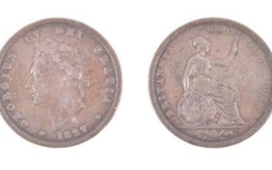 GEORGE IV, 1820-30. PENNY, 1827 Obv: Bare head left. Rev: Britannia seated right. GF. (1 coin)