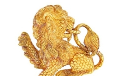 Gold Lion Brooch, David Webb
