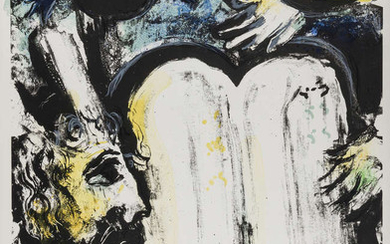Marc Chagall (1887-1985) (after) Moise et Les Tables de la Loi (Sorlier 42)
