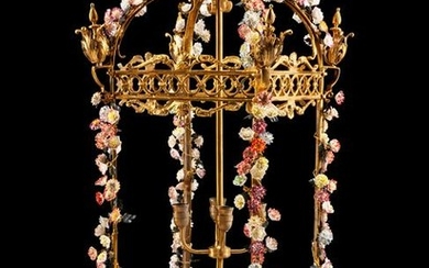 A Neoclassical Style Gilt-Bronze and Porcelain