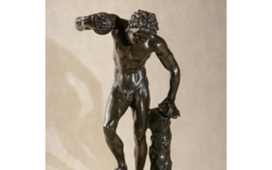 A patinated bronze model of the Faun with Clappers