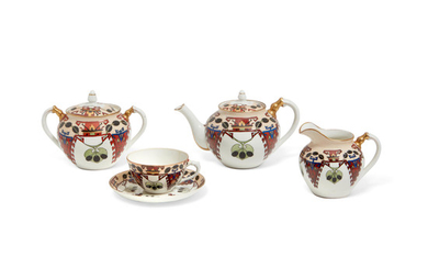 A Russian porcelain Solitaire tea service State Dulevo porcelain factory