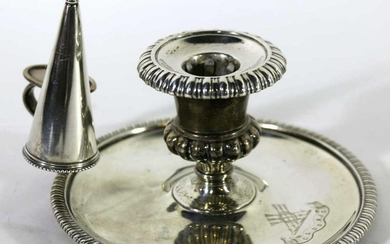 STERLING SILVER IMPORTANT CANDLE HOLDER