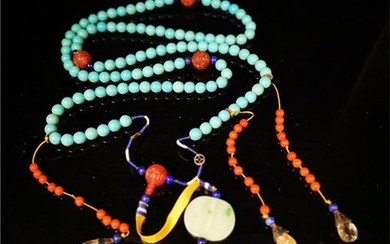 Chinese Turquoise Court Necklace