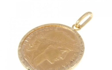 750YG (FRAME) Coin Pendant