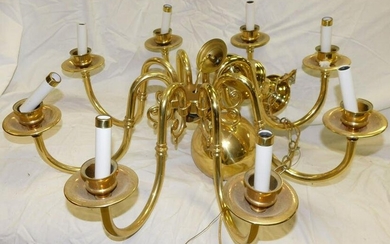 8 Light Brass Chandelier