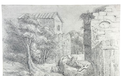 A 19TH CENTURY CHALK AND GRAPHITE DRAWING, AFTER 16TH...