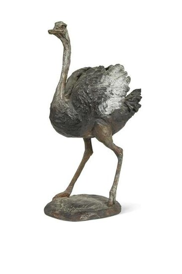 § Belinda Sillars (1961-), a bronze model of a strutting ostrich