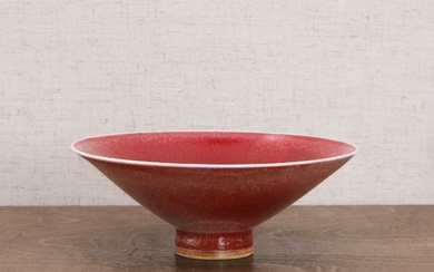 A Chinese copper-red glazed bowl
