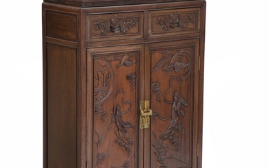SOLD. A Chinese hardwood cupboard. Early 20th century. H. 126 cm. W. 86 cm. D. 40 cm. – Bruun Rasmussen Auctioneers of Fine Art