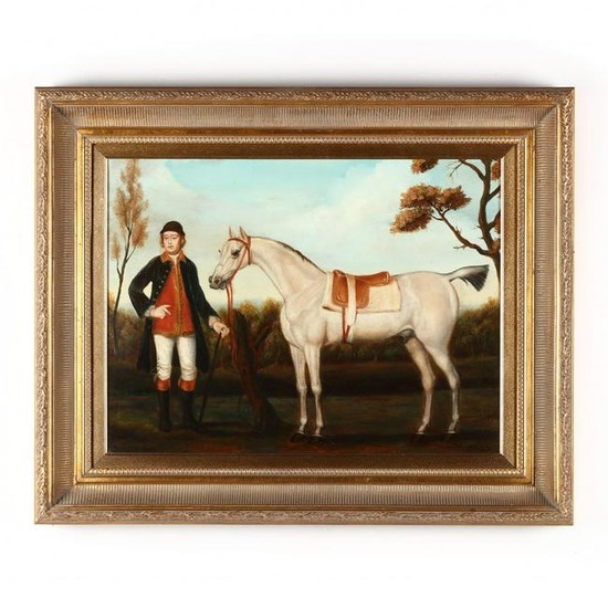 A Decorative Equestrian Painting in the Manner of