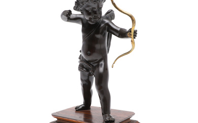 A FRENCH BRONZE STUDY OF CUPID.