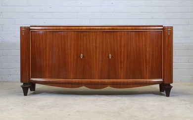 A French Art Deco Indian rosewood credenza