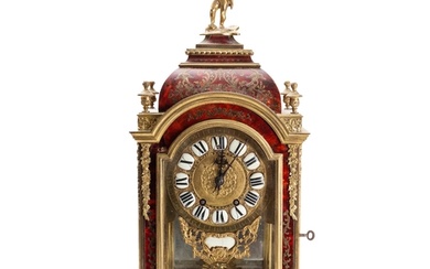 A French Victorian red tortoiseshell and brass boulle bracke...
