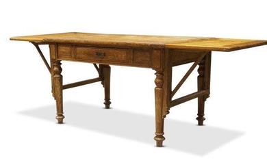 A French oak cellar table, late 19th/early...
