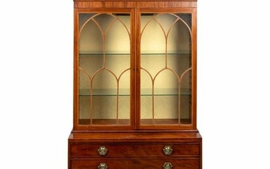 A George III Style Mahogany Secretary Bookcase Height