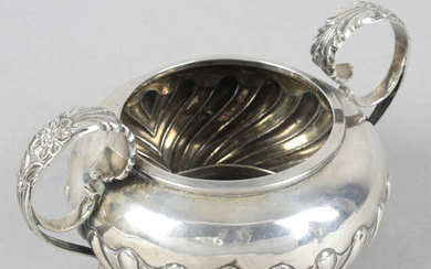 A George IV silver twin-handled sugar bowl.