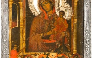 A LARGE ICON SHOWING THE MOTHER OF GOD 'OF UNEXPECTED
