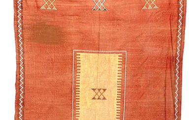 A Moroccan flatweave rug, late 20th century.