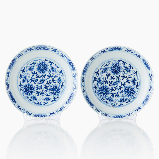 A Pair of Chinese ‘Lotus’ Bowls