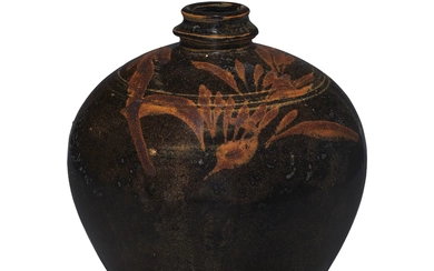 A RUSSET-PAINTED BLACK-GLAZED BOTTLE, XIAOKOU PING CHINA, SONG-JIN DYNASTY (AD 960-1234)