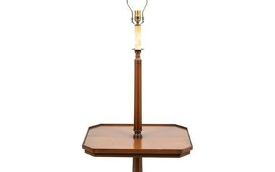 A Regency Style Carved Mahogany Candlestand-Form Floor