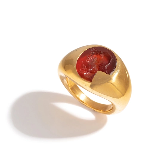 A Roman Carnelian Ring Stone with a Gryllos (Composite Figure)