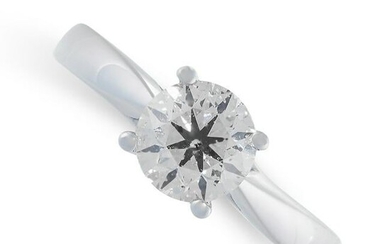 A SOLITAIRE DIAMOND ENGAGEMENT RING in 18ct white gold