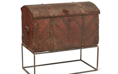 A Spanish Colonial wood trunk