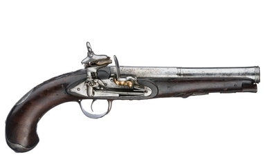 A Spanish miquelet pistol, ca. 1800 Canon octogonal à bouche canonique de calibre 18,4 mm,...