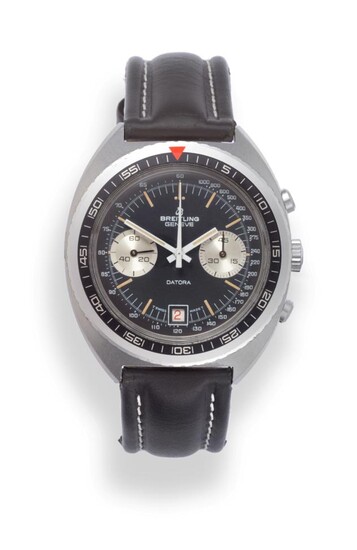 A Stainless Steel Calendar Chronograph Wristwatch, signed Breitling, Geneve, model: Datora,...