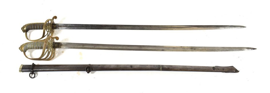 A Victorian 1822 Pattern Infantry Officer's Sword, the 82.5cm single...