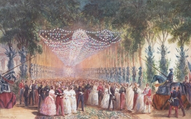 A ball in the Château of Vincennes in 1847 | Un bal au château de Vincennes en 1847, Edouard Auguste Nousveaux