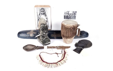 A collection of vintage Tribal items