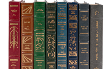 A group of 8 works from the Easton Press or Franklin Library, each SIGNED BY THE AUTHOR