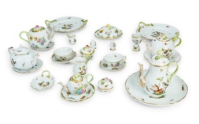 A group of Herend porcelain service items